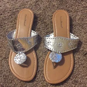 Silver sandals